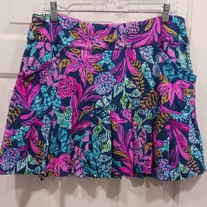 Lilly Pulitzer Bessie Skort Aegean Navy Calypso Coast L
